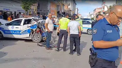 Çorum'da trafik kazası: 2'si polis 3 yaralı