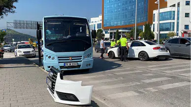 Karabük'teki zincirleme trafik kazası güvenlik kamerasında
