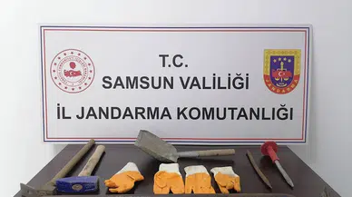 Samsun'da kaçak kazı yapan 5 kişi suçüstü yakalandı