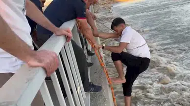 Batman'da balık tutmak için gittikleri çayda sular yükselince mahsur kaldılar