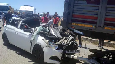 Boru yüklü TIR’a arkadan çarpan otomobilin sürücüsü öldü