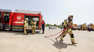 İzmir İtfaiyesi’nden yangın tatbikatı