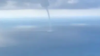 Ordu'da denizde çıkan hortum görüntülendi