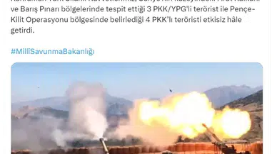 MSB: 7 terörist etkisiz hale getirildi