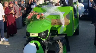 'Patpat' gelin arabası oldu 