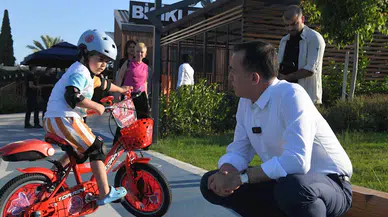 Başkan Özyiğit, Yenişehir Belediyesi Bisiklet Eğitim Parkı’nı gezdi