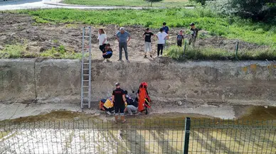 Çorum'da dereye düşerek yaralanan çocuk kurtarıldı