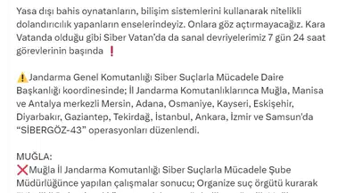 15 ilde 'Sibergöz-43' operasyonu: 54 gözaltı