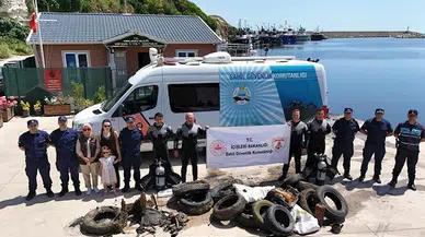  Denizden araç lastikleri ile demirler çıktı