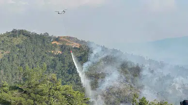 Bursa'da orman yangını; karadan ve havadan müdahale ediliyor (5)