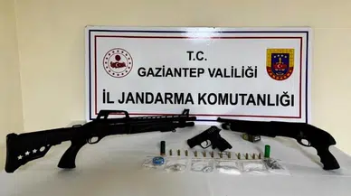 Gaziantep’te, 22 tabanca ve 13 av tüfeği ele geçirildi