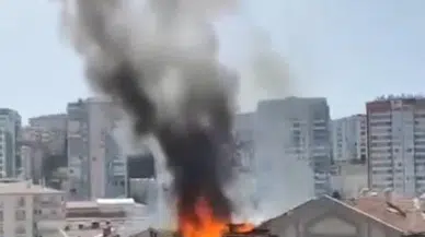 Ankara'da çatı yangını