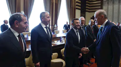 Cumhurbaşkanı Erdoğan, Galatasaray heyetini kabul etti