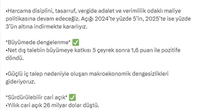 Bakan Şimşek: İlk yılın muhasebesi, program çalışıyor
