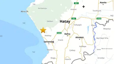 Hatay'da 4.1 büyüklüğünde deprem