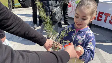 Kırklareli’de Dünya Çevre Günü'nde 500 fidan dağıtıldı 