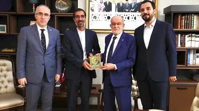Saadet Partisi Genel Başkanı Karamollaoğlu İranlı rektör ve yazarı kabul etti