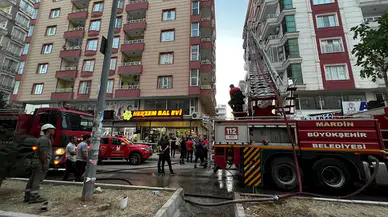Mardin’de apartman dairesinde yangın