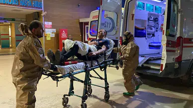 Bursa'da kimyasal madde deposunda yangın; 2’si itfaiyeci 5 kişi gazdan etkilendi (2)