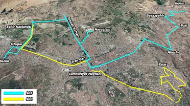 Kayseri'de gece seferleri ile 24 saat kesintisiz ulaşım