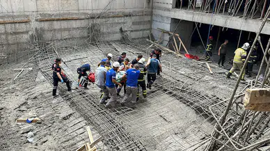 Kütahya’da okul inşaatında beton dökümü sırasında çökme:  5 işçi yaralı