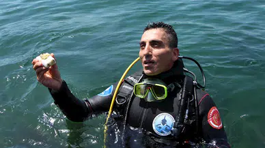 İstanbul - Beşiktaş'ta denizde dip temizliğinde 'muska' bile çıktı