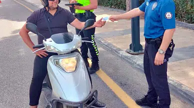 Manisa'da motosiklet sürücülerine denetim