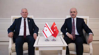 TBMM Başkanı Kurtulmuş, KKTC’lı mevkidaşı Töre ile bir araya geldi
