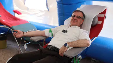 Hacılar'da kan merkezi çadırı kuruldu