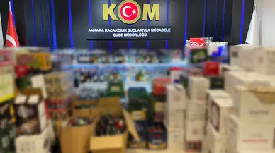 Ankara'da kaçak içki ve tütün operasyonu: 3 gözaltı