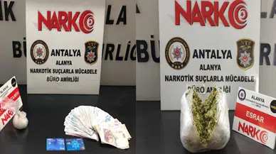 Alanya'da hava destekli uyuşturucu operasyonu