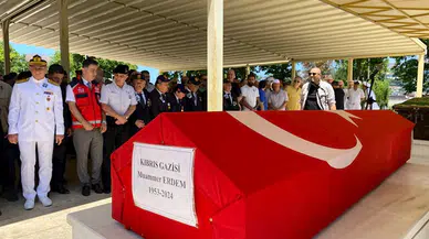 Vefat eden Kıbrıs gazisi, memleketi Zonguldak'ta son yolculuğuna uğurlandı