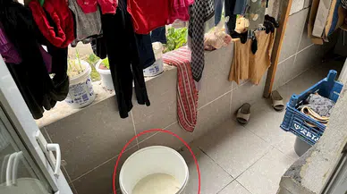 Süt dolu kovanın içine düşen bebeğin bilinci kapalı 