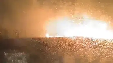 Batman'da yıldırım düşmesiyle çıkan yangında 6 dönüm buğday ekili arazi yandı