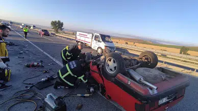 Bilecik'te otomobil takla attı; 1 ölü, 1 yaralı