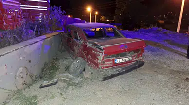 Bolu'da otomobili ile duvara çarpan sürücü hayatını kaybetti