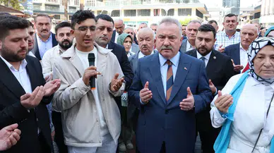 Rize'de kadınlar Gazze için el ele verip destek mesajı yaydı