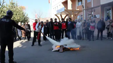 Erzurum’da Aile ve Sosyal Hizmetler’den Afet Farkındalığına Yönelik Tatbikat