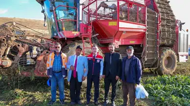 Bayburt’ta Şeker Pancarı Hasadı Başladı