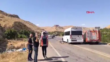 Nusaybin'de minibüs sürüye daldı, 13 küçükbaş hayvan hayatını kaybetti