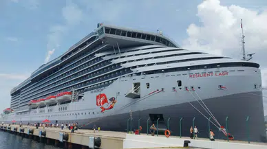 Bodrum'a Bahamalar bayraklı Resilient Lady gemisiyle 2.539 turist geldi