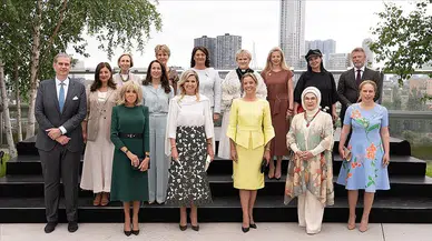 Erdoğan ve lider eşleri, NATO Zirvesi'nde sanat ve diplomasi üzerine fikir alışverişinde bulundu