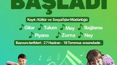 Yusufeli Belediyesi Enstrüman ve Müzik Kursları Başlıyor!