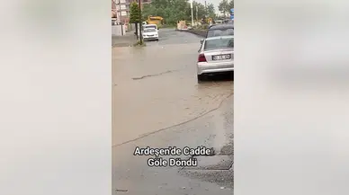 Ardeşen Fırtına Mahallesi’nde Cadde Göle Döndü: Kalıcı Çözüm Bekleniyor