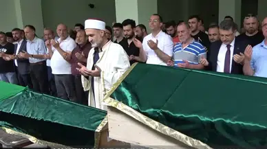 Akçaabat’ta Trafik Kazasında Hayatını Kaybeden Baba ve Kızı Son Yolculuğuna Uğurlandı