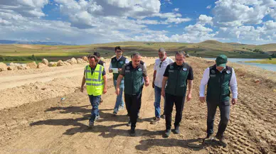 Bayburt'taki Uğrak Göleti inşaatında sona yaklaşılırken tarımsal verimlilik artacak