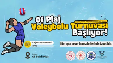 Of’ta Plaj Voleybolu Turnuvası Başlıyor!