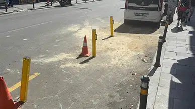 Şişli'de 17 yaşındaki sürücü 7 araca çarptı, 2 kişi son anda kurtuldu!