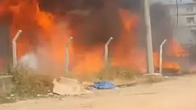 Bursa’da Atık Malzemeler Yanan Yangın Paniğe Neden Oldu