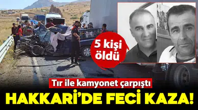 Hakkari'de Meydana Gelen Kaza Sonucu 5 Kişi Hayatını Kaybetti!